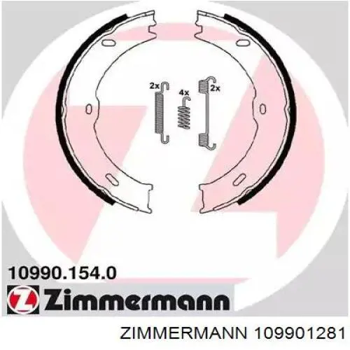 Купить 109901281 Zimmermann Колодки ручника/стояночного тормоза
