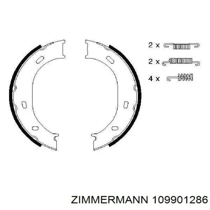 109901286 Zimmermann Тормозные колодки ручника