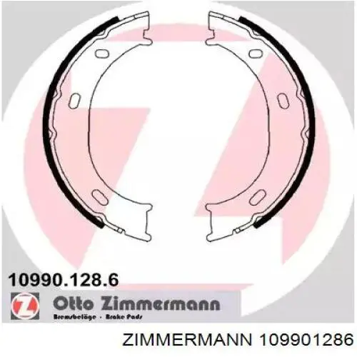 Колодки ручника (стояночного тормоза) Zimmermann 109901286