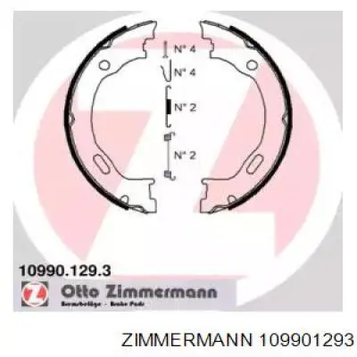 Колодки ручника 109901293 Zimmermann