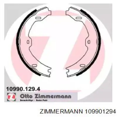 Колодки ручника (стояночного тормоза) Zimmermann 109901294