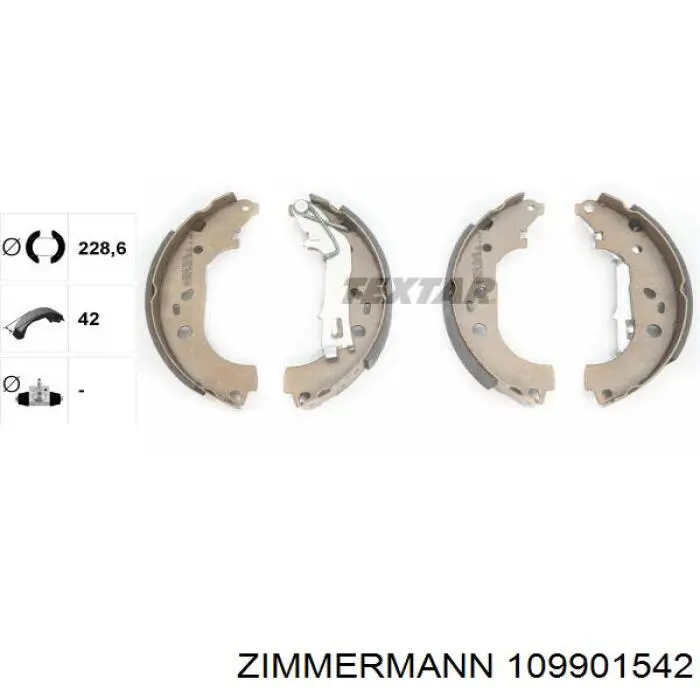 Тормоза рабочие задние ножные и тормозные барабаны Zimmermann 109901542 цена, от 20.62 USD