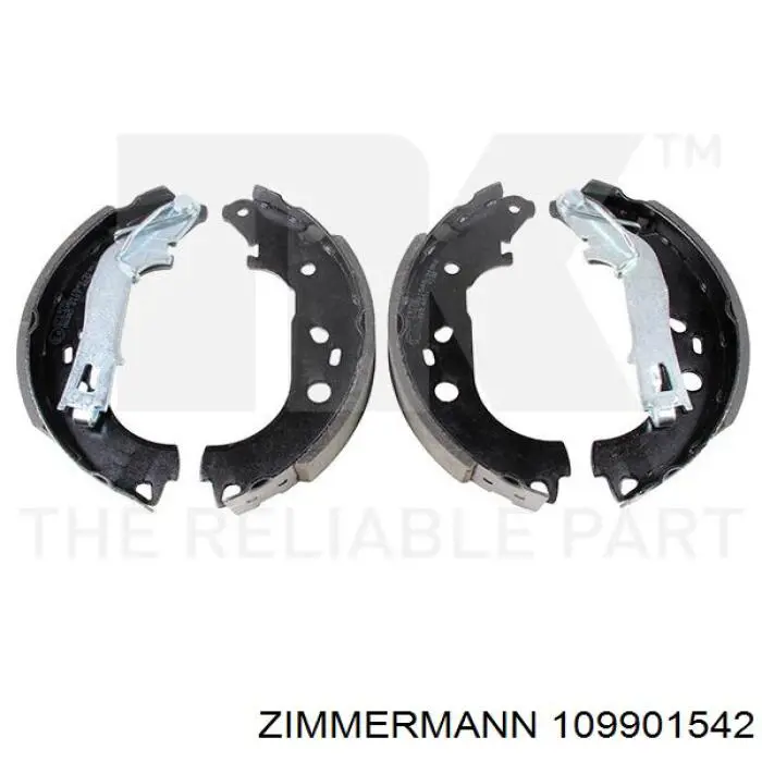 Купить 109901542 Zimmermann Задние барабанные тормозные колодки