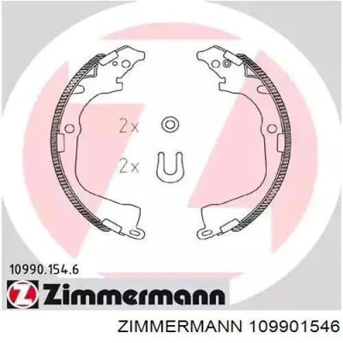 Задние барабанные колодки 109901546 Zimmermann