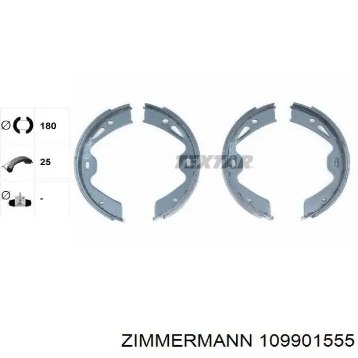 109901555 Zimmermann колодки ручника (стояночного тормоза)