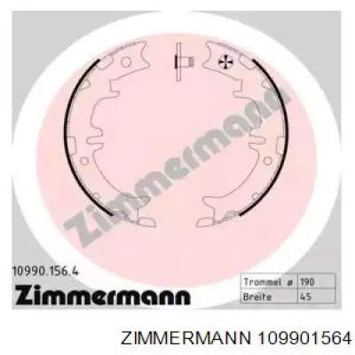 Колодки ручника 109901564 Zimmermann