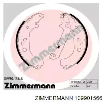 Задние барабанные колодки 109901566 Zimmermann