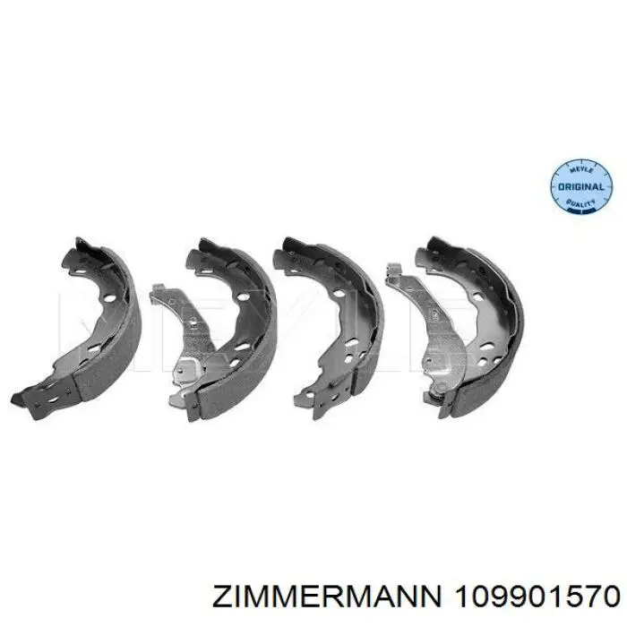 Купить 109901570 Zimmermann Задние барабанные тормозные колодки
