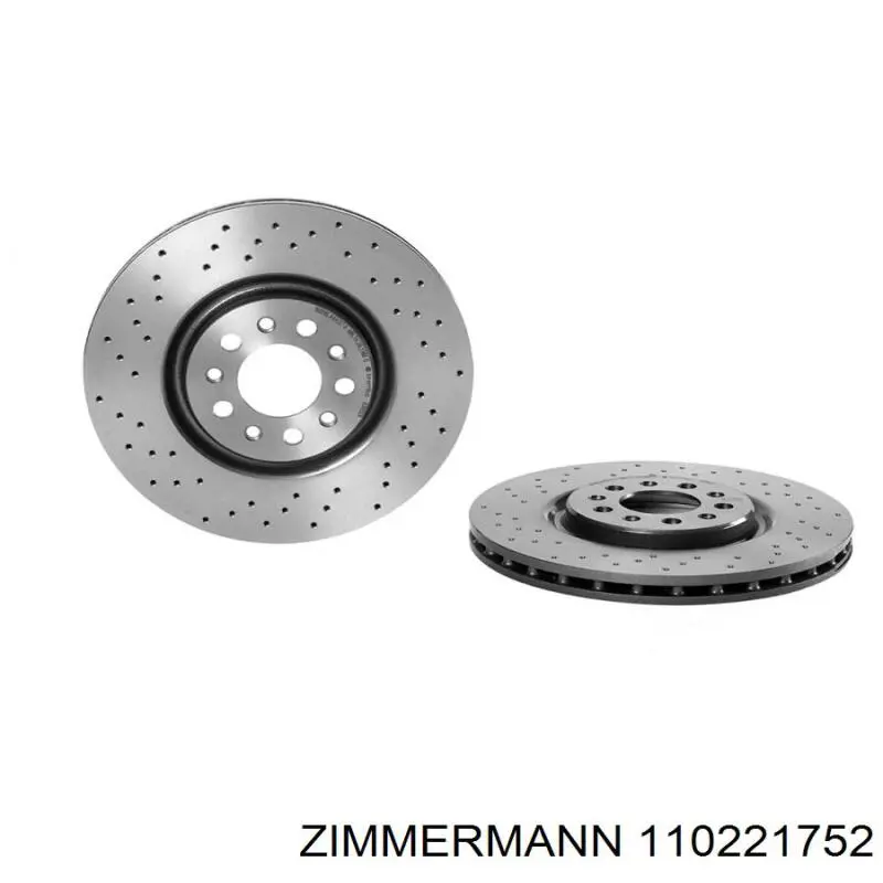 110221752 Zimmermann Диск тормозной передний