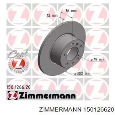 Передние тормозные диски 150126620 Zimmermann