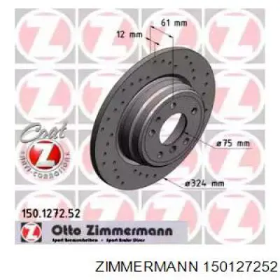 150127252 Zimmermann Дисковый тормоз