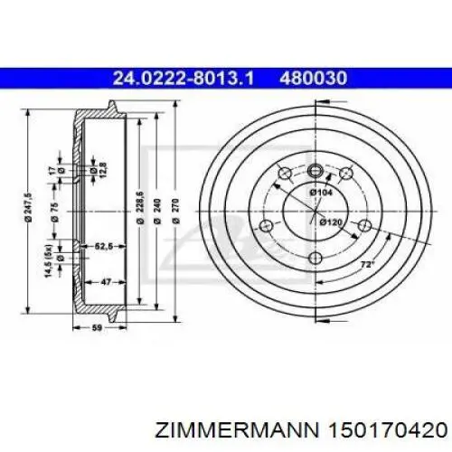 Купить 34216752366 BMW Тормозной барабан