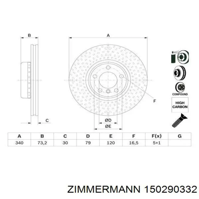 Передние тормозные диски A0004210312 Mercedes