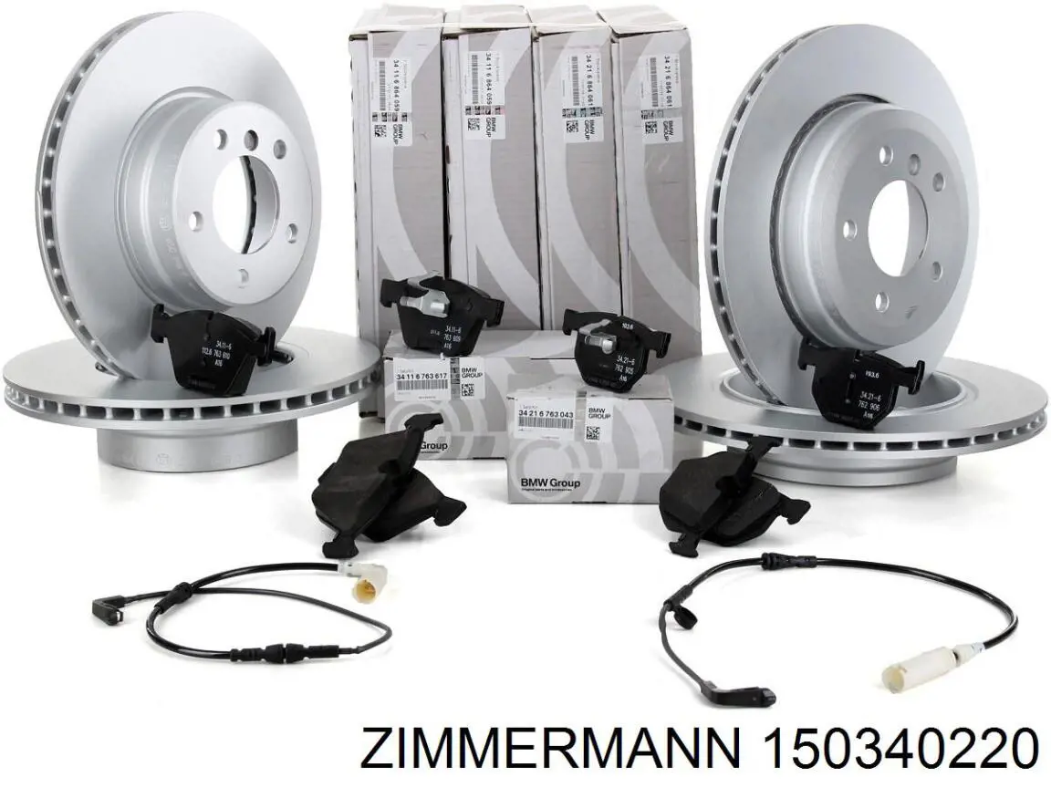 Тормоз дисковый передний Zimmermann 150340220 цена, от 61.60 USD