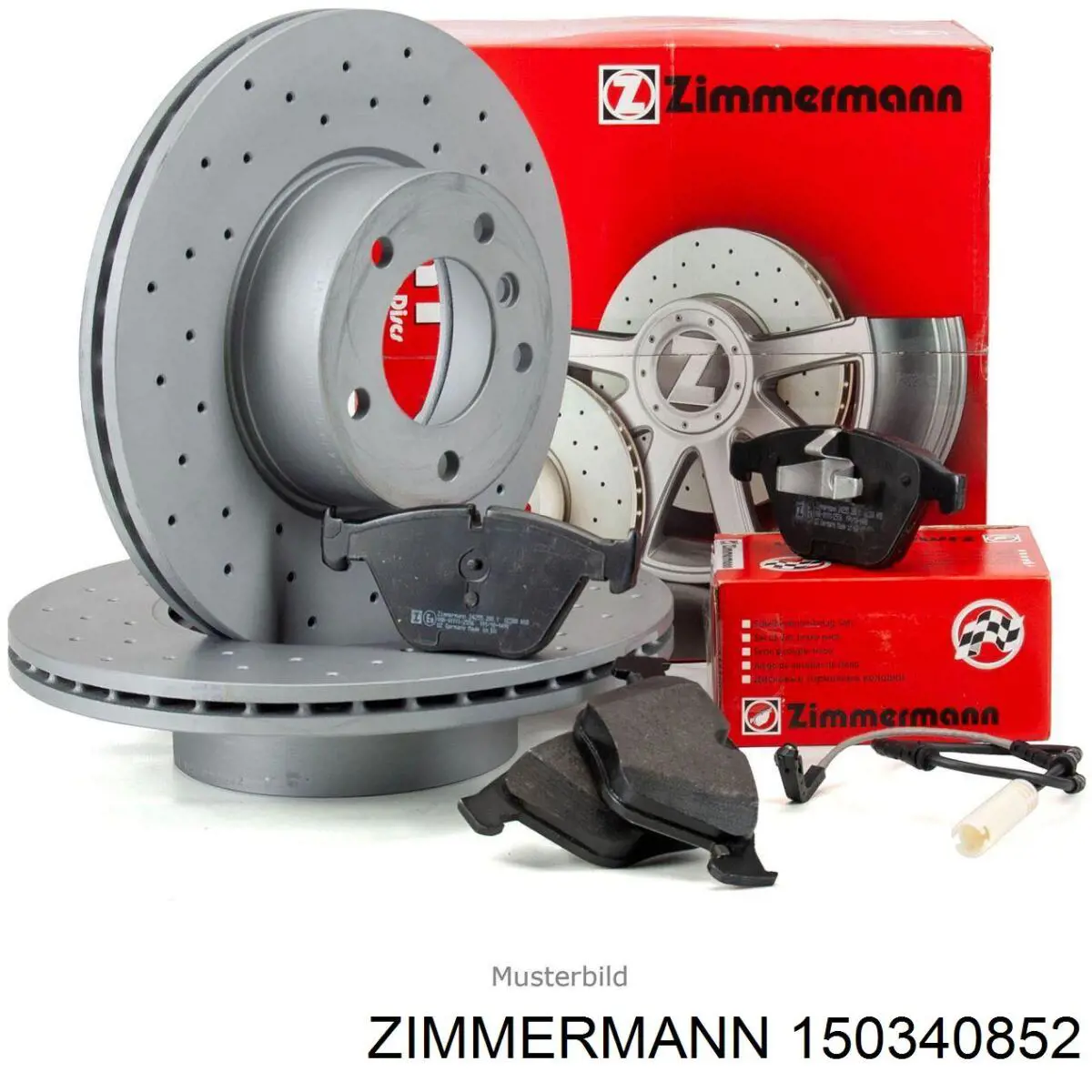 Передние тормозные диски 150340852 Zimmermann