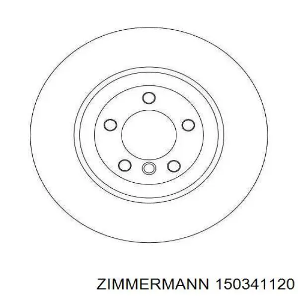 Задний дисковый тормоз Zimmermann 150341120