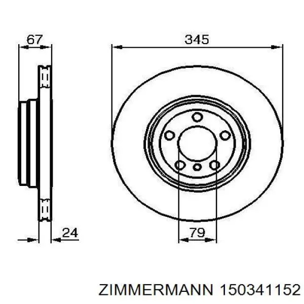 Тормозные диски 150341152 Zimmermann