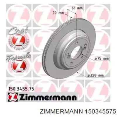 34212228801 BMW диск тормозной задний