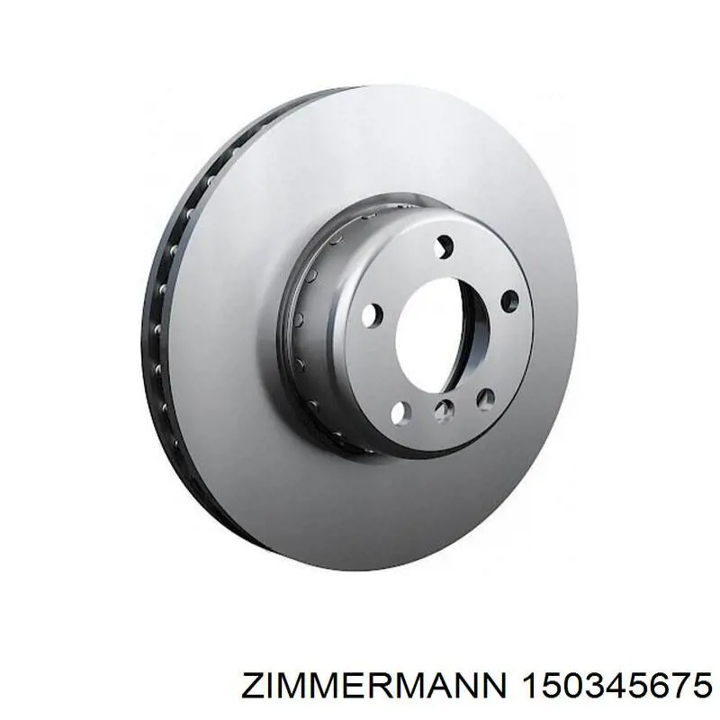 Купить 150345675 Zimmermann Диск тормозной задний