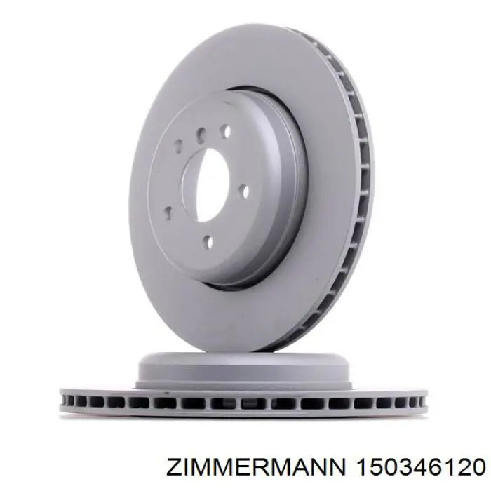 Купить 150346120 Zimmermann Диск тормозной задний
