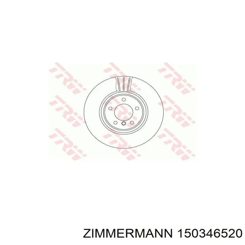 Передние тормозные диски 150346520 Zimmermann