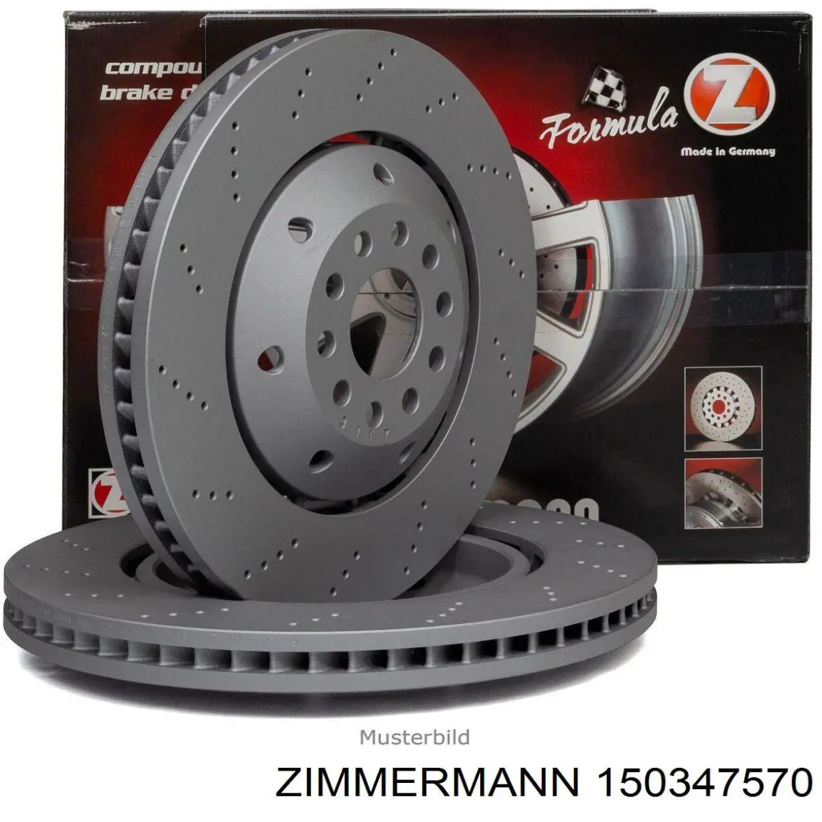 150347570 Zimmermann диск тормозной задний