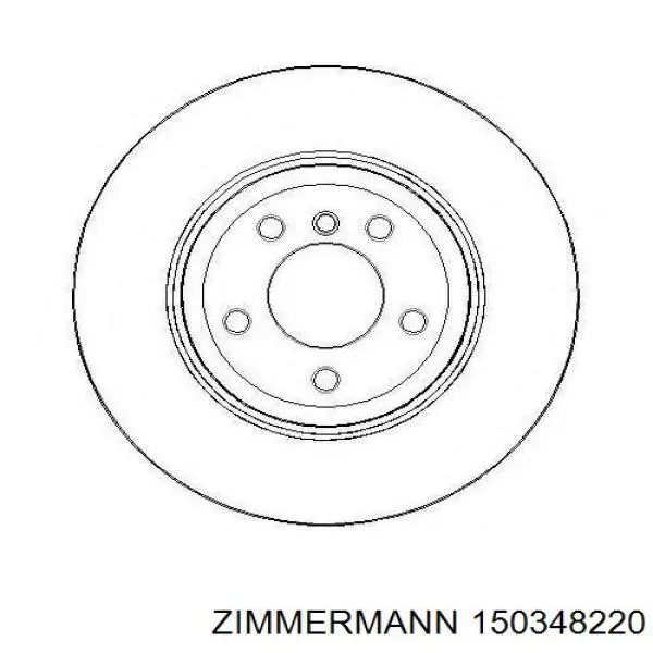 Купить 150348220 Zimmermann Ротор тормозной