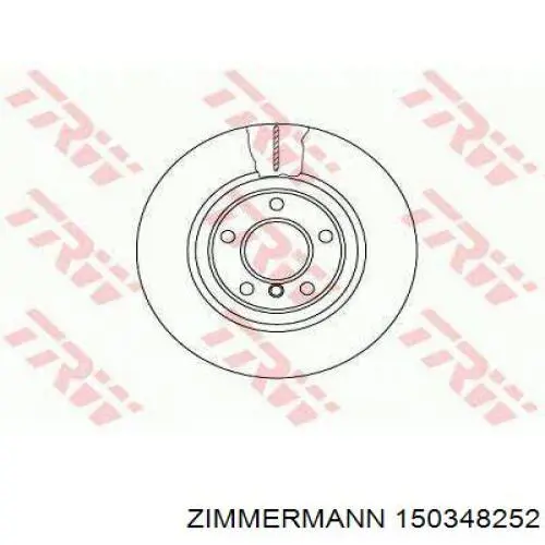 Передние тормозные диски 150348252 Zimmermann