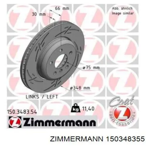 150.3483.55 Zimmermann disco do freio dianteiro