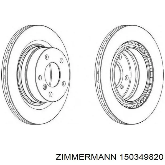 Задний дисковый тормоз Zimmermann 150349820