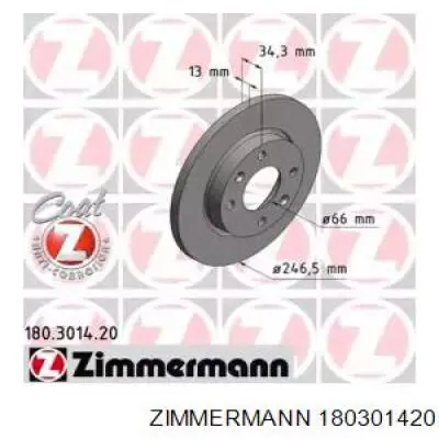 180301420 Zimmermann диск тормозной передний