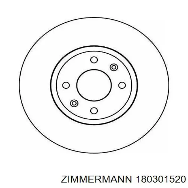 Тормоз дисковый передний Zimmermann 180301520 цена, от 42.03 USD