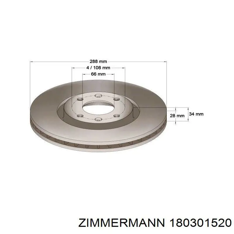 Купить 180301520 Zimmermann Ротор тормозной