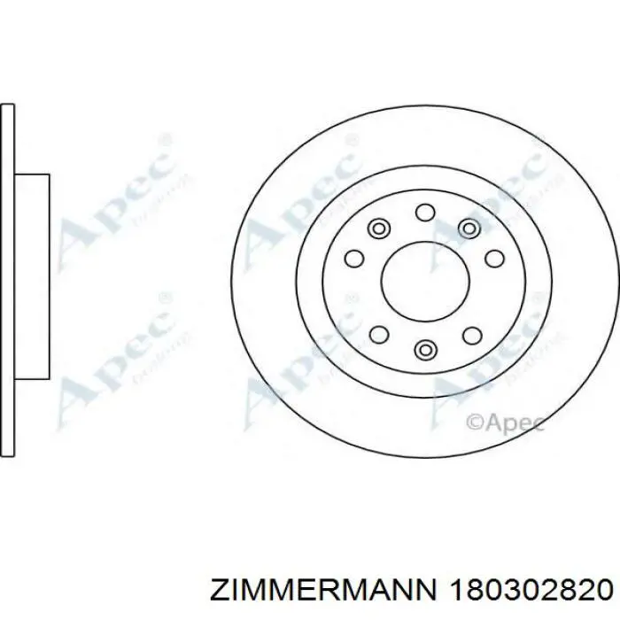 Купить 180302820 Zimmermann Диск тормозной задний