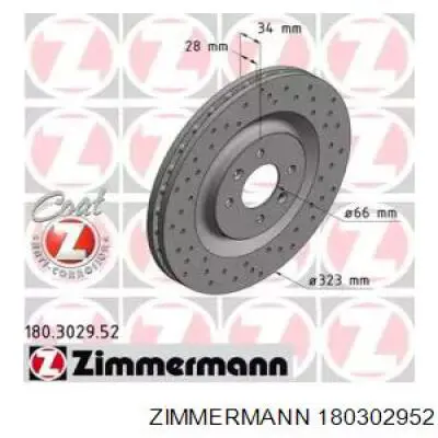 Тормоз дисковый передний Zimmermann 180302952 цена, от 60.45 USD