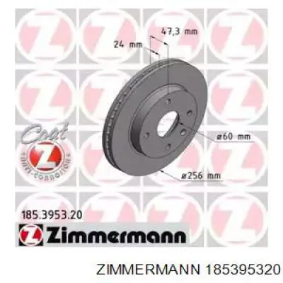 Купить 185395320 Zimmermann Ротор тормозной