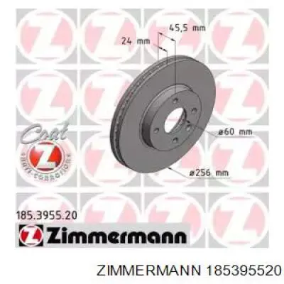 185395520 Zimmermann disco do freio dianteiro