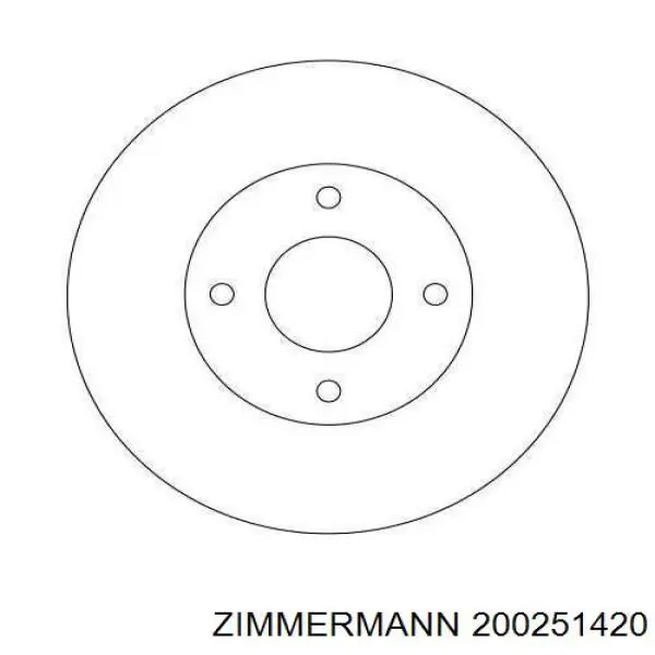 Тормоз дисковый передний Zimmermann 200251420 цена, от 38.66 USD