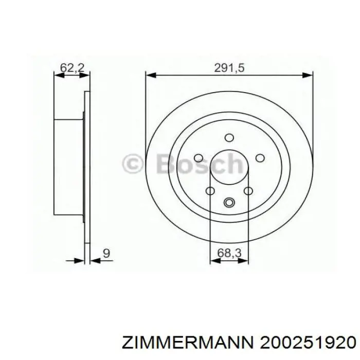 Задний тормозной диск Zimmermann 200251920 цена, от 36.53 USD
