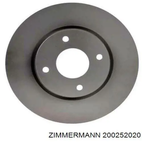 Передние тормозные диски 200252020 Zimmermann