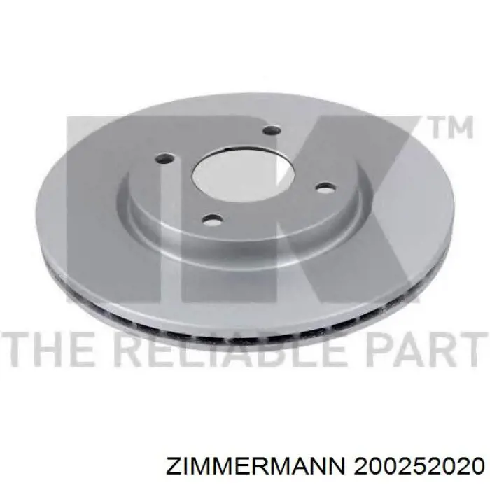 Купить 200252020 Zimmermann Ротор тормозной