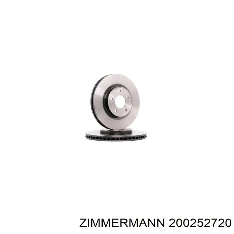 Передние тормозные диски 200252720 Zimmermann