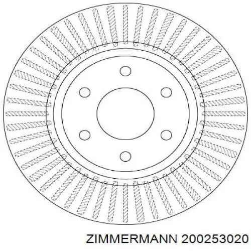 Тормоз дисковый передний Zimmermann 200253020 цена, от 40.54 USD