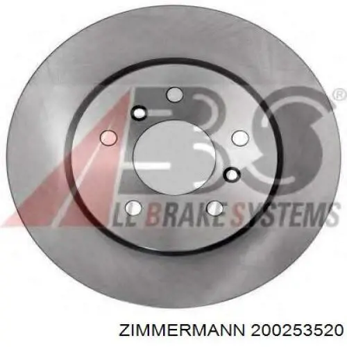 Тормозные диски 200253520 Zimmermann
