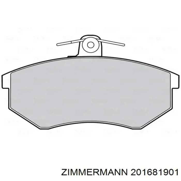 Передние тормозные колодки 201681901 Zimmermann