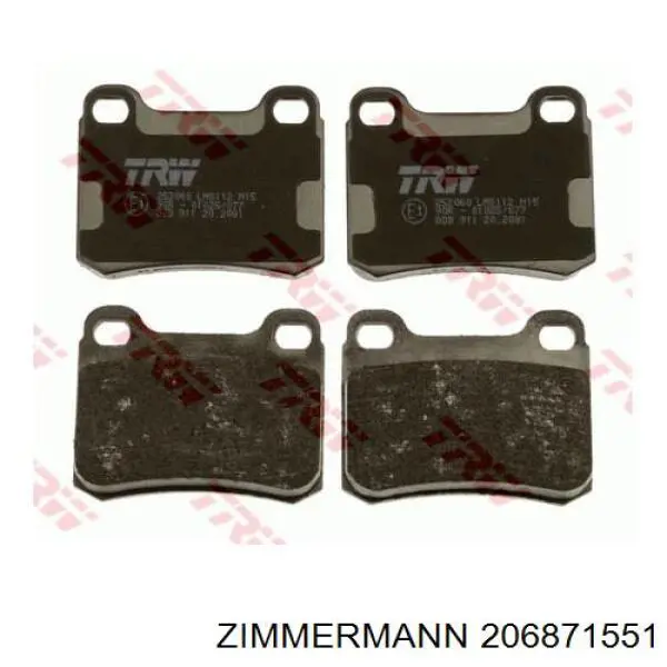 Колодки дисковые  Zimmermann 206871551 цена, от 12.31 USD