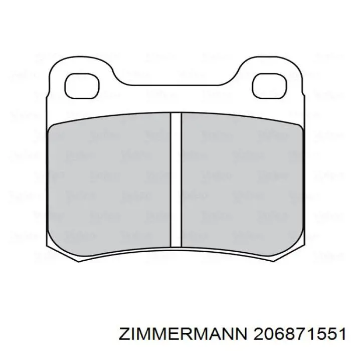 Купить 206871551 Zimmermann Колодки тормозные задние, дисковые