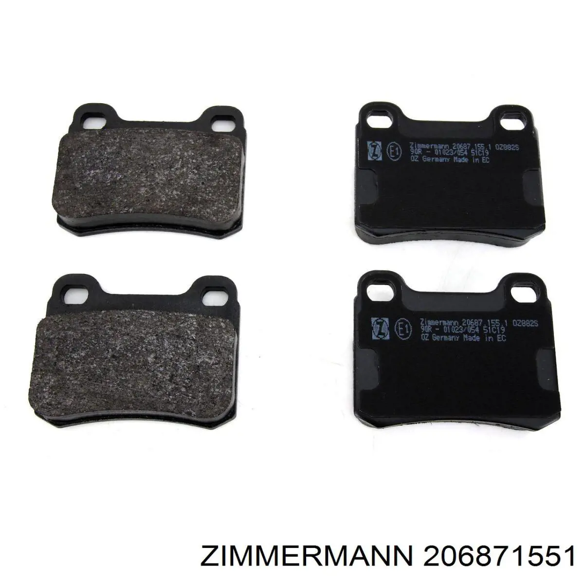 Купить 206871551 Zimmermann Колодки тормозные задние, дисковые