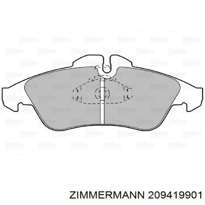 Купить 209419901 Zimmermann Колодки тормозные