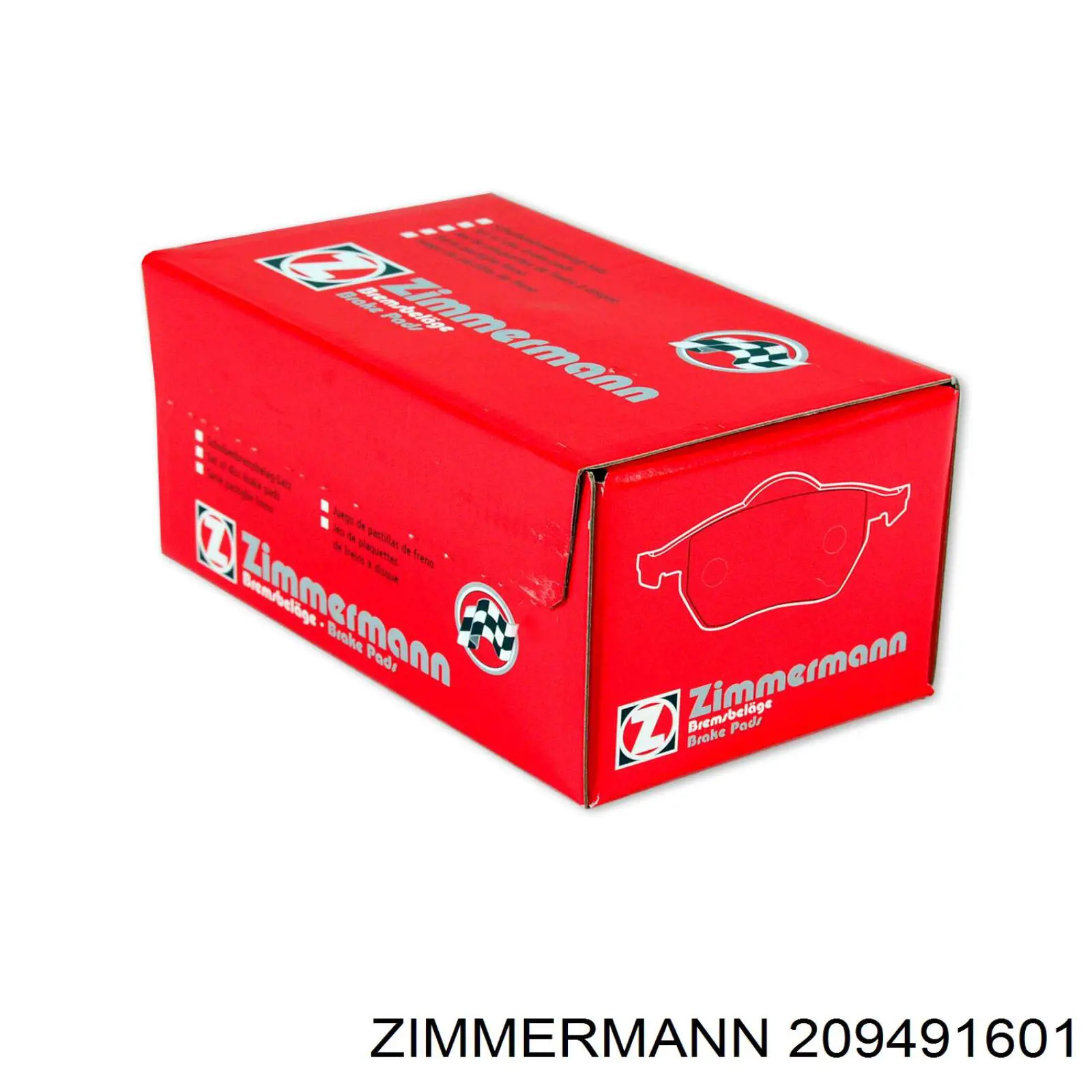209491601 Zimmermann передние тормозные колодки